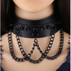 Joy Jewels Collier à pointes Piky Noir